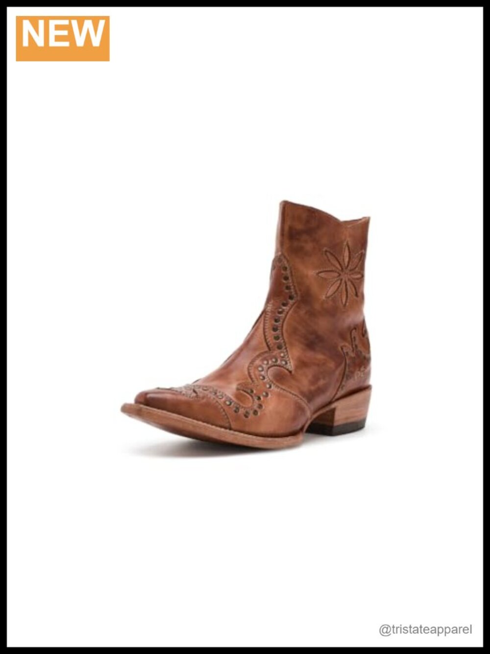 Bed Stu Frio Ankle Boots Leather Embroidery Rivets Zip